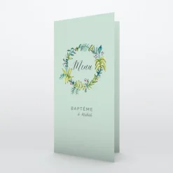 Menu Baptême^Planet cards C'est le Printemps