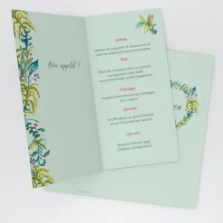 Menu Baptême^Planet cards C'est le Printemps