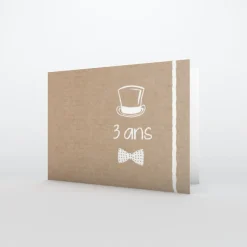 Carte Invitation Anniversaire Enfant Garçon^Planet cards Chapeau et noeud pap