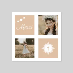 Carte Remerciement Communion^Planet cards Chapelets personnalisables