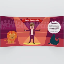 Carte Invitation Anniversaire Enfant Animaux^Planet cards Chapiteau