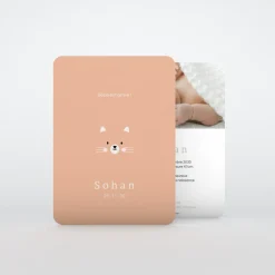Faire-part Naissance Animaux | Faire-part Naissance Garçon^Planet cards Chat Minimaliste