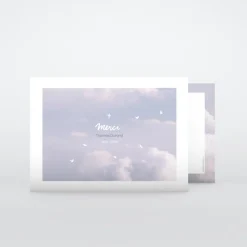 Carte Remerciement Décès^Planet cards Chrétien Ciel et Colombes