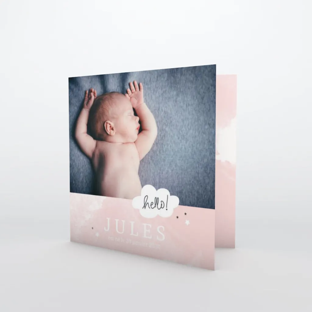 Faire-part Naissance Garçon^Planet cards Chut je rêve