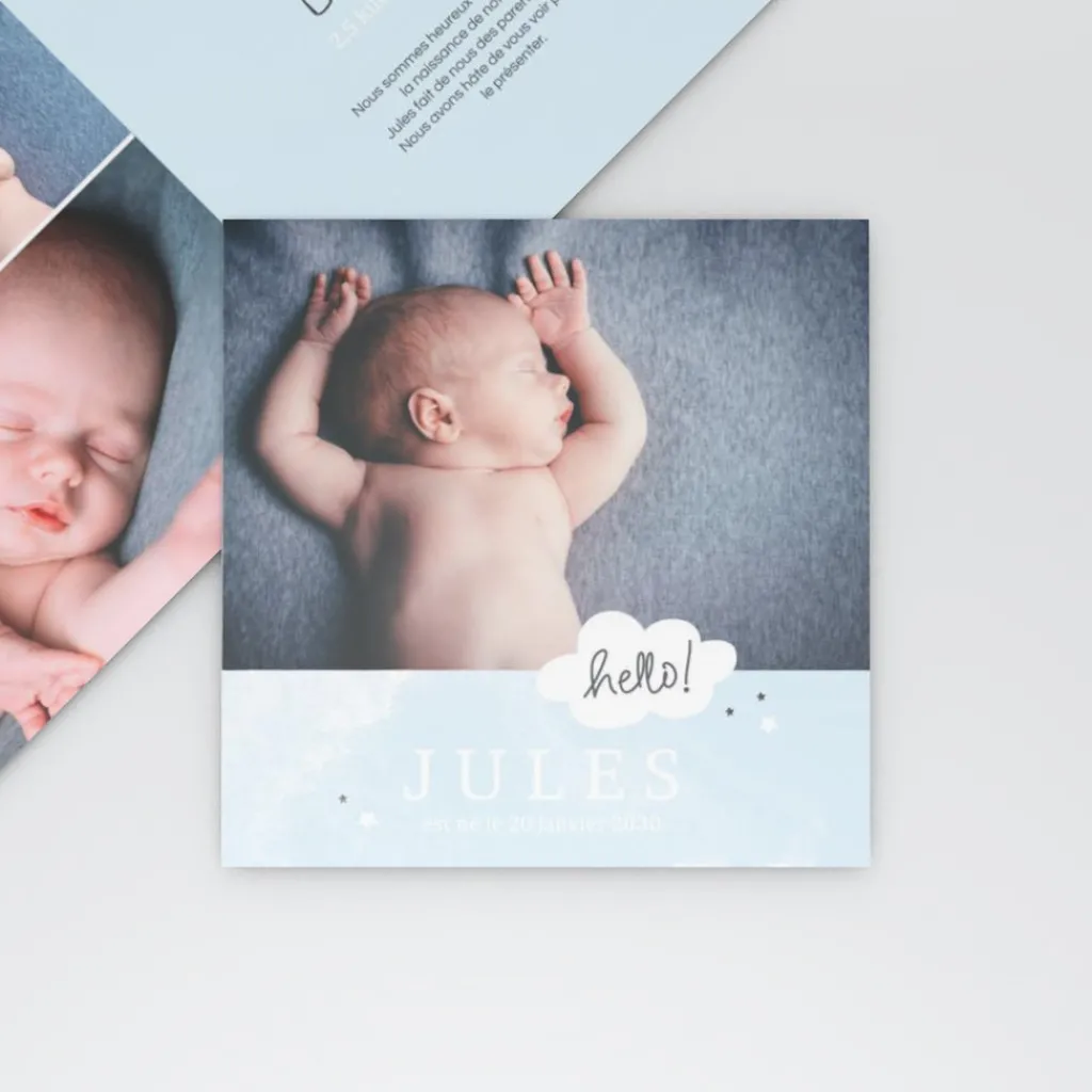 Faire-part Naissance Garçon^Planet cards Chut je rêve