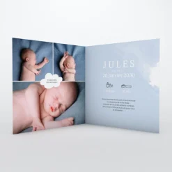 Faire-part Naissance Garçon^Planet cards Chut je rêve