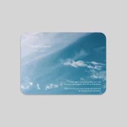 Carte Remerciement Décès^Planet cards Ciel bleu