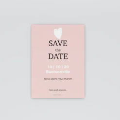 Save The Date^Planet cards Coeur Blanc