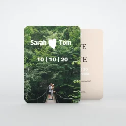 Save The Date^Planet cards Coeur Blanc