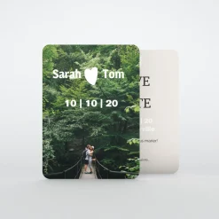 Save The Date^Planet cards Coeur Blanc