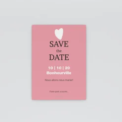 Save The Date^Planet cards Coeur Blanc