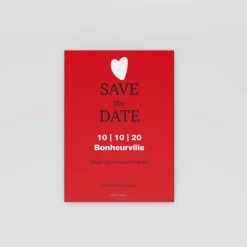 Save The Date^Planet cards Coeur Blanc