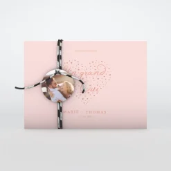 Gamme Complète^Planet cards Coeur ChicPaysage Portefeuille + Ficelle 15,1 x 10,8 cm / Pink coral