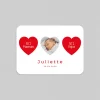 Faire-part Naissance Fille^Planet cards Coeur d'amour