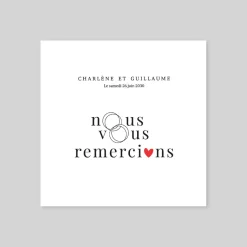 Carte Remerciement Mariage Avec Photo^Planet cards Coeur et Alliances