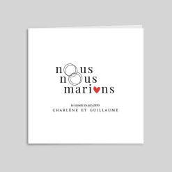 Créations En Collaboration | Faire-part Mariage Chic^Planet cards Coeur et Alliances