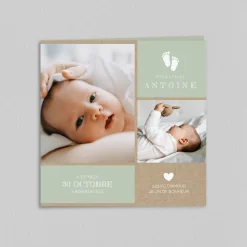 Faire-part Naissance Original | Faire-part Naissance Garçon^Planet cards Coeur Et Empreintes De Pieds