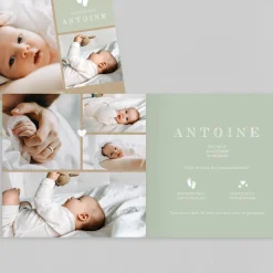 Faire-part Naissance Original | Faire-part Naissance Garçon^Planet cards Coeur Et Empreintes De Pieds