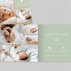 Faire-part Naissance Original | Faire-part Naissance Garçon^Planet cards Coeur Et Empreintes De Pieds