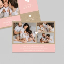 Faire-part Naissance Original | Faire-part Naissance Garçon^Planet cards Coeur Et Empreintes De Pieds