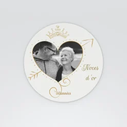 Carte Invitation Noces D'or | Carte Invitation Noces D'or^Planet cards Coeur Et Flèche