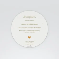 Carte Invitation Noces D'or | Carte Invitation Noces D'or^Planet cards Coeur Et Flèche
