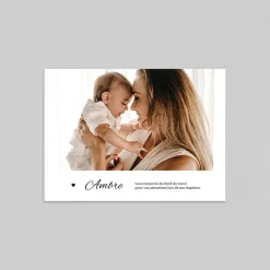 Carte Remerciement Baptême Photo^Planet cards Coeur et Innocence