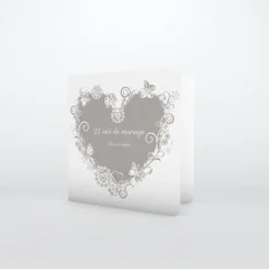 Carte Invitation Noces D'argent | Carte Invitation Noces D'argent^Planet cards Coeur Joyeux