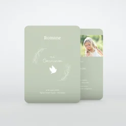 Faire-part Communion^Planet cards Colombe Blanche