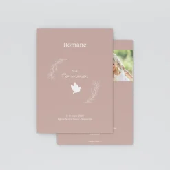 Faire-part Communion^Planet cards Colombe Blanche