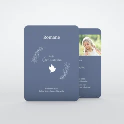 Faire-part Communion^Planet cards Colombe Blanche