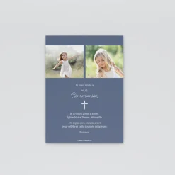 Faire-part Communion^Planet cards Colombe Blanche