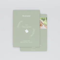 Faire-part Communion^Planet cards Colombe Blanche