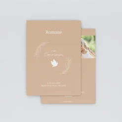 Faire-part Communion^Planet cards Colombe Blanche