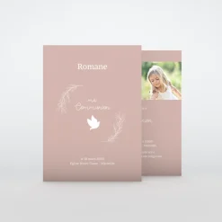 Faire-part Communion^Planet cards Colombe Blanche