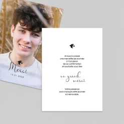Carte Remerciement Confirmation^Planet cards Colombe et Ciel
