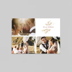 Carte Remerciement Mariage Champêtre^Planet cards Composition Florale