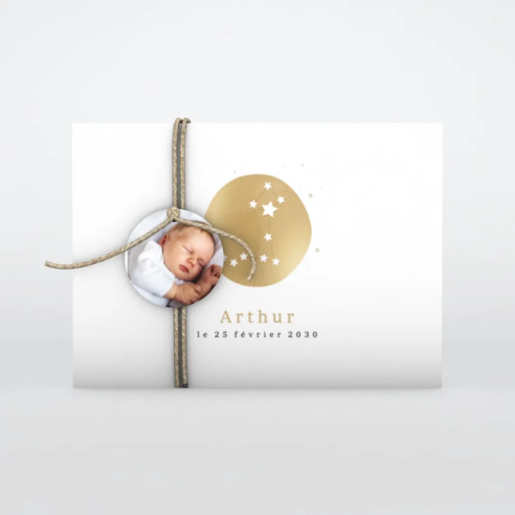 Faire-part Naissance Fille | Faire-part Naissance Garçon^Planet cards Constellation Poisson