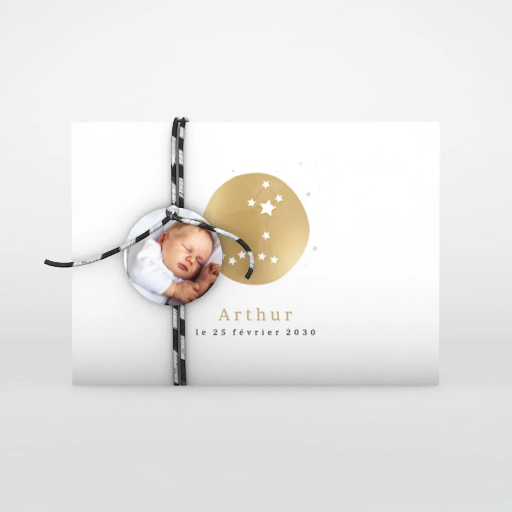 Faire-part Naissance Fille | Faire-part Naissance Garçon^Planet cards Constellation Poisson