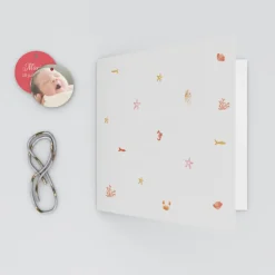 Faire-part Naissance Animaux | Faire-part Naissance Fille^Planet cards Coquillages Et Étoiles De Mer Fille