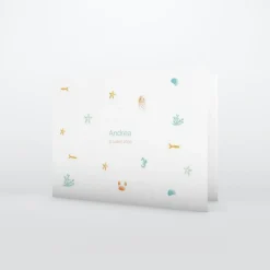 Faire-part Naissance Animaux^Planet cards Coquillages Et Étoiles De Mer