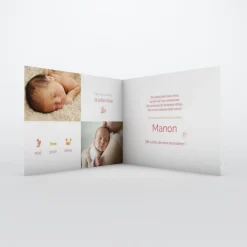 Faire-part Naissance Animaux | Faire-part Naissance Fille^Planet cards Coquillages Et Étoiles De Mer Fille
