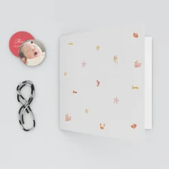 Faire-part Naissance Animaux | Faire-part Naissance Fille^Planet cards Coquillages Et Étoiles De Mer Fille