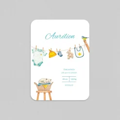 Faire-part Naissance Animaux | Créations En Collaboration^Planet cards Corde à Linge