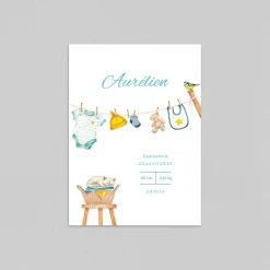 Faire-part Naissance Animaux | Créations En Collaboration^Planet cards Corde à Linge