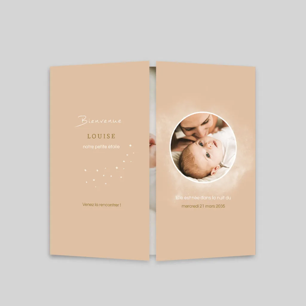 Faire-part Naissance Original | Faire-part Naissance Fille^Planet cards Cosmos Fille