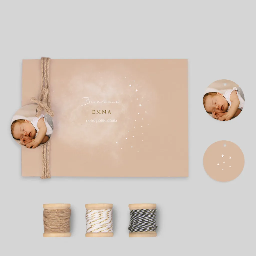 Faire-part Naissance Original | Faire-part Naissance Fille^Planet cards Cosmos Fille