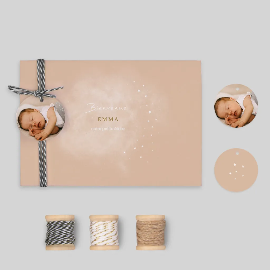 Faire-part Naissance Original | Faire-part Naissance Fille^Planet cards Cosmos Fille