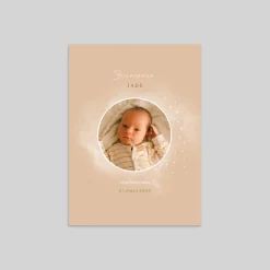 Faire-part Naissance Original | Faire-part Naissance Fille^Planet cards Cosmos Étoilé Fille