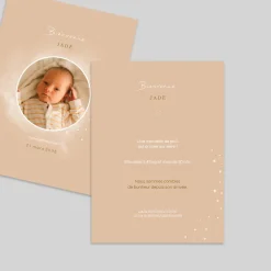 Faire-part Naissance Original | Faire-part Naissance Fille^Planet cards Cosmos Étoilé Fille